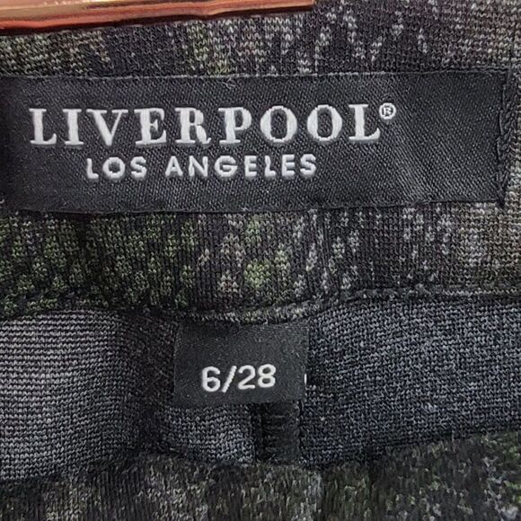 Liverpool Snake Print Grey Olive Jegging Pants 28 - Picture 3 of 5